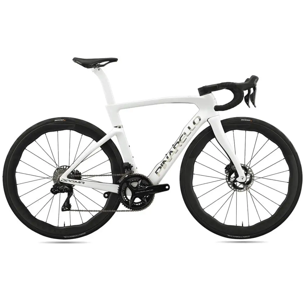 2025 Pinarello Dogma F Dura Ace Di2 - Edge Crystal White Road Bike (KINGCYCLESPORT)