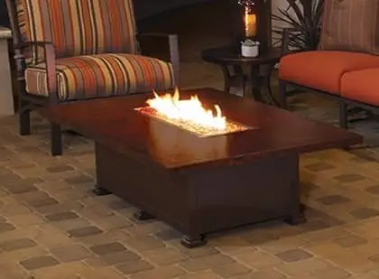 Hammered Copper Firepit Tabble top