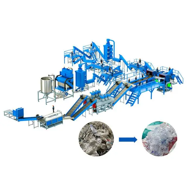 Factory 500 kg/h PET Bottle to Polyester Fibre Machine Price
